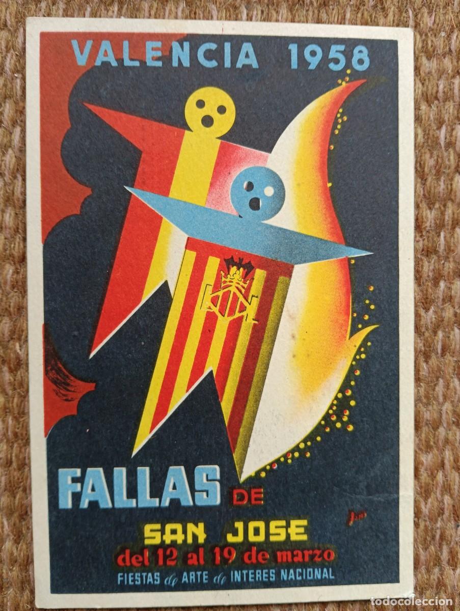 Postales: FALLAS DE SAN JOSE - VALENCIA 1958