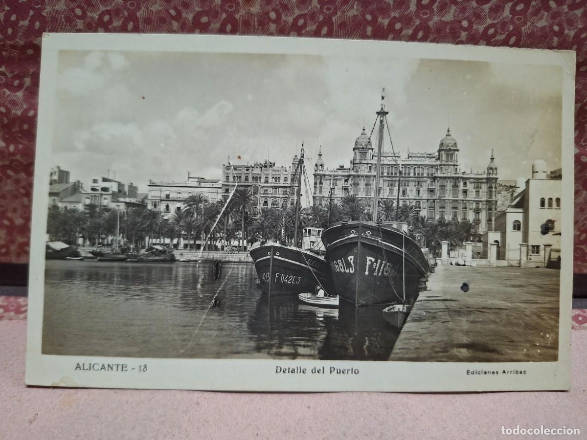 Postales: ANTIGUA POSTAL ALICANTE DETALLE DEL PUERTO ARRIBAS 13