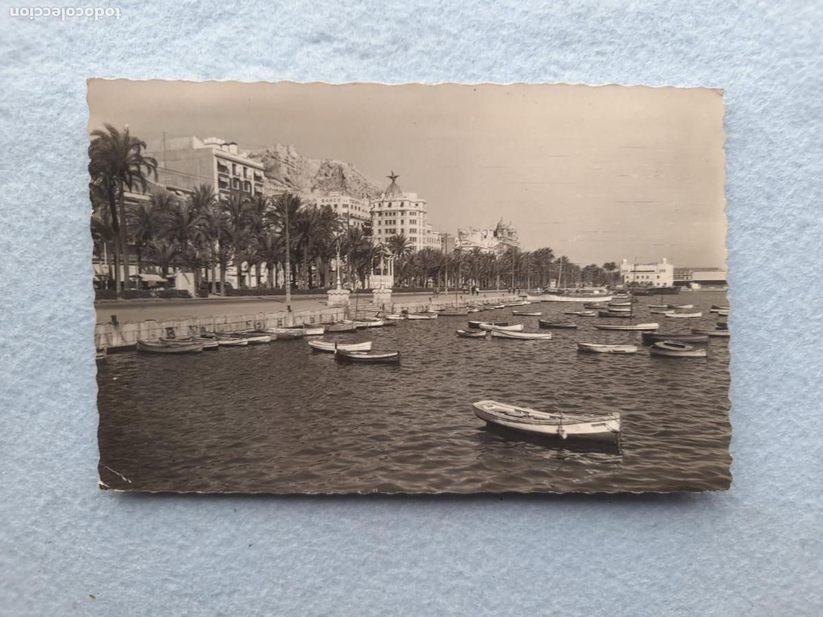 Postcards: Alicante. Puerto y Esplanada de Espa&ntilde;a. Franqueada.