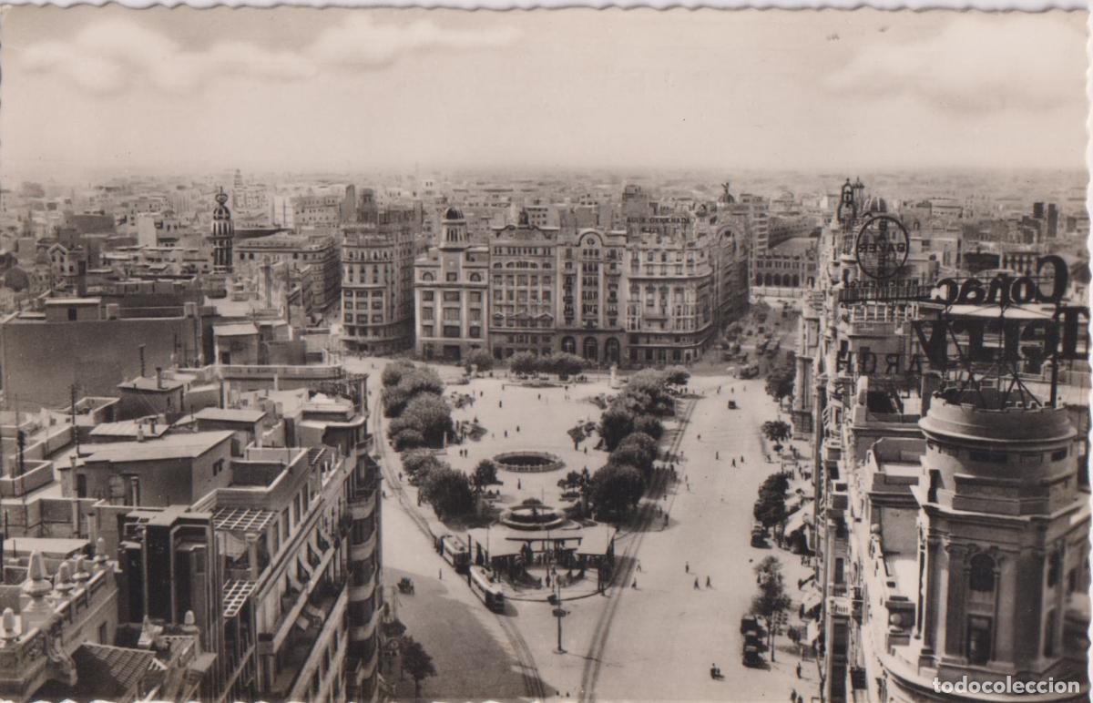 Postales: VALENCIA, PLAZA DEL CAUDILLO - JDP N&ordm;141 - ESCRITA 1951