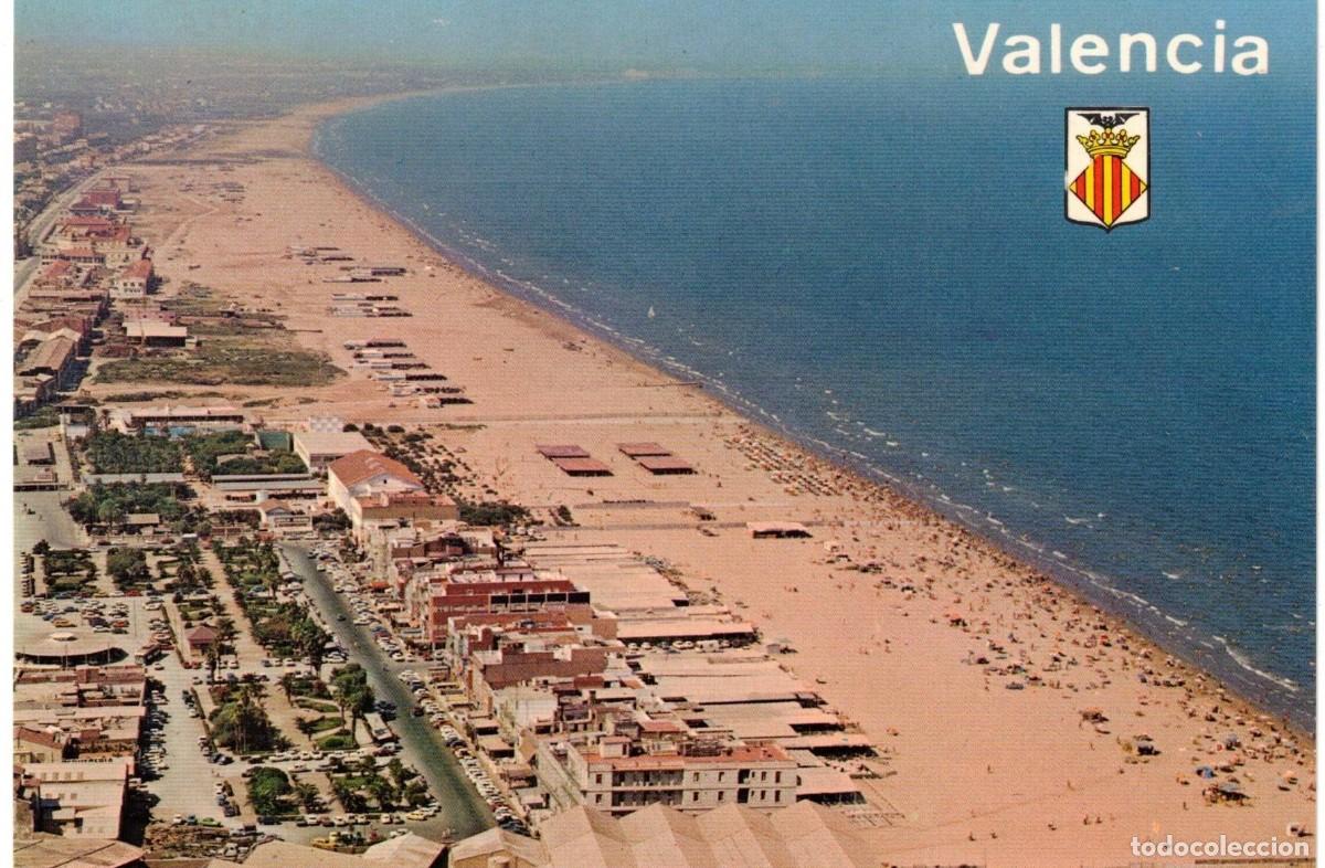 Postales: :::: LC50 - POSTAL - VALENCIA - VISTA AEREA DE PLAYA DE LEVANTE