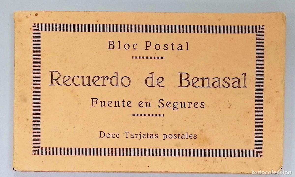 Postales: Recuerdo de Benasal. Fuente en Segures. Bloc Postal.[Benasal, Castell&oacute;n, ca. 1920-1935]. Cuaderno de