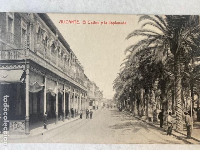 Postales: Alicante.El Casino y la Esplanada. Fototipia Thomas. Circulada 1914