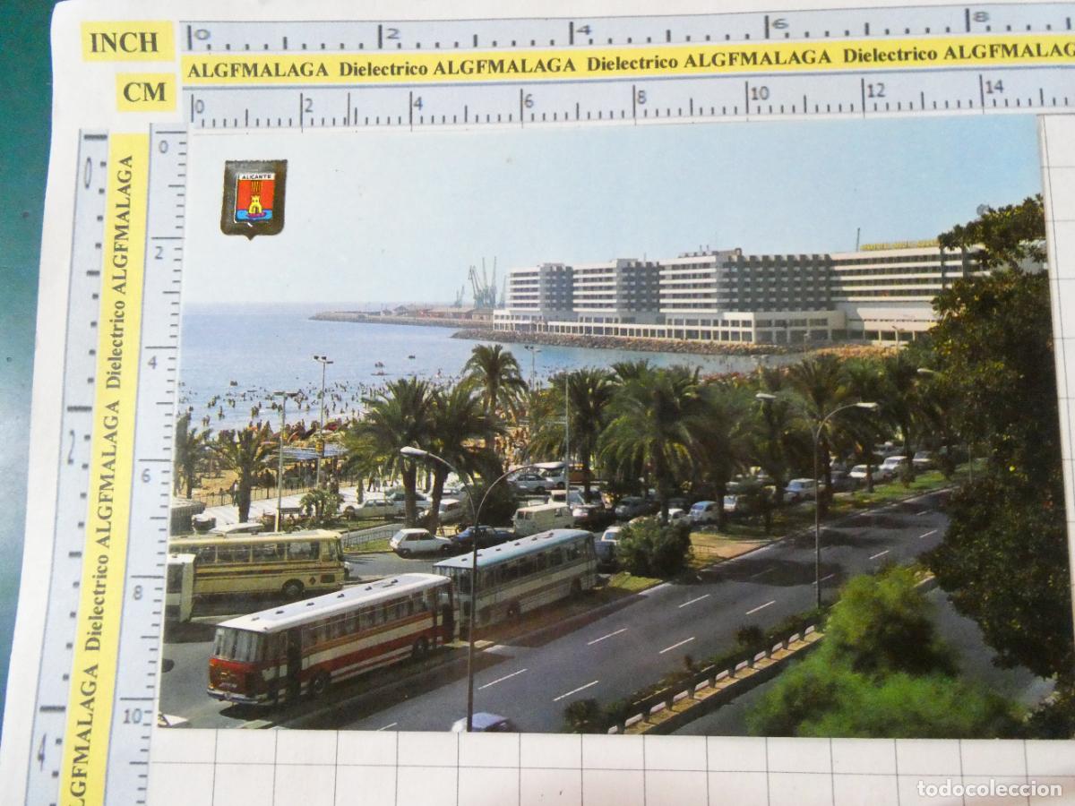 Postales: POSTAL DE ALICANTE. A&Ntilde;O 1979. PLAYA DEL POSTIGUET AUTOBUSES. 294 ESCUDO ORO. 3033