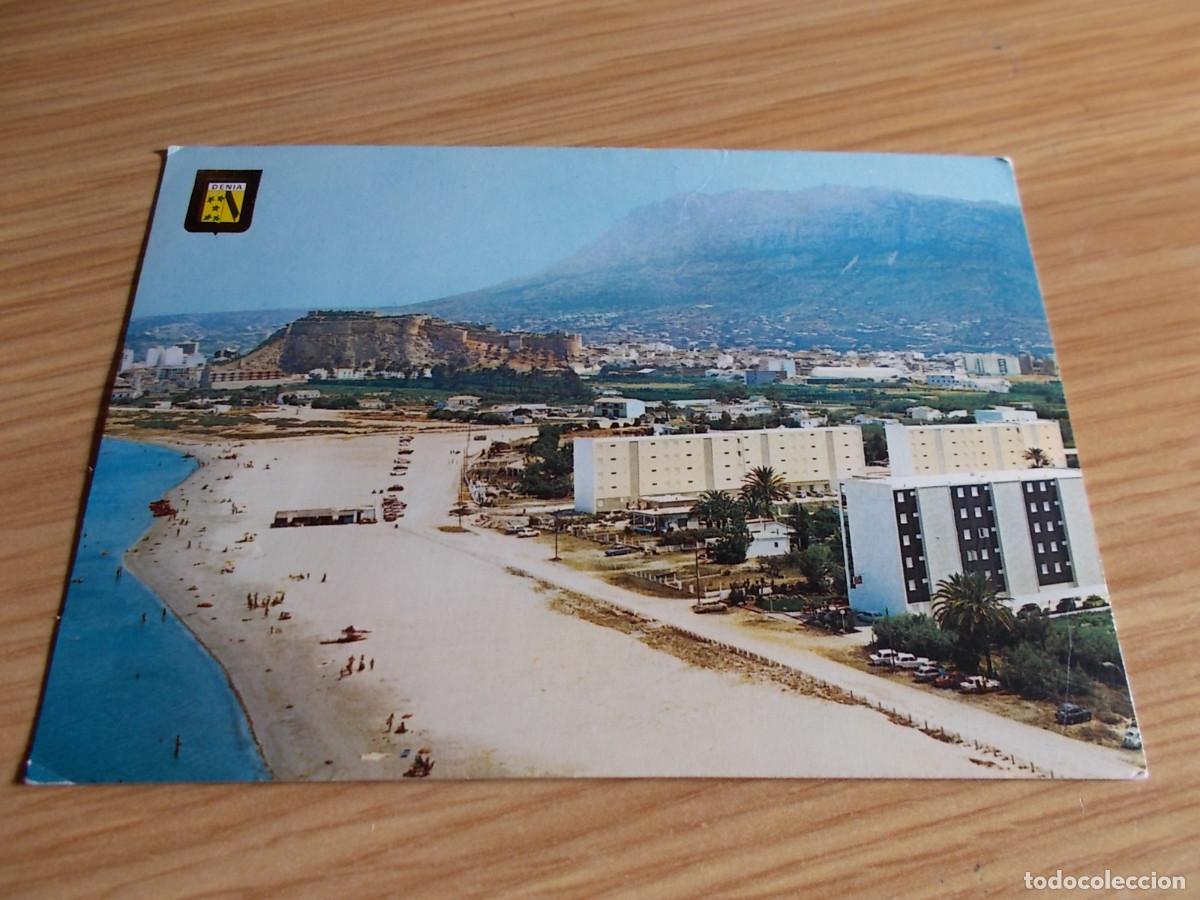 Postales: DENIA --ALICANTE -- VISTA AEREA PLAYA Y CASTILLO