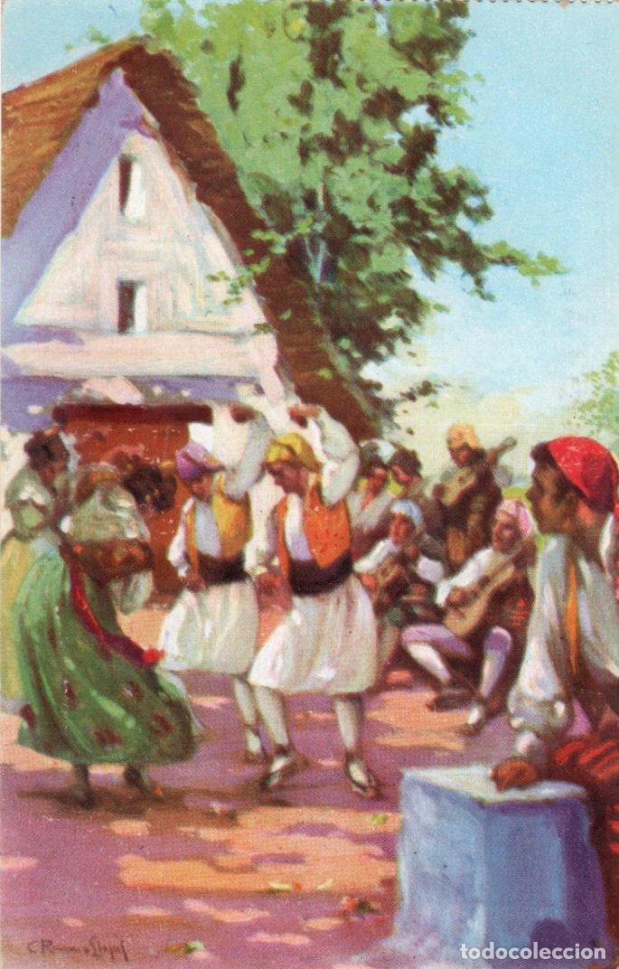 Postcards: BONITA POSTAL - VALENCIA - UN BAILE EN LA HUERTA - C. RUANO LLOPIS