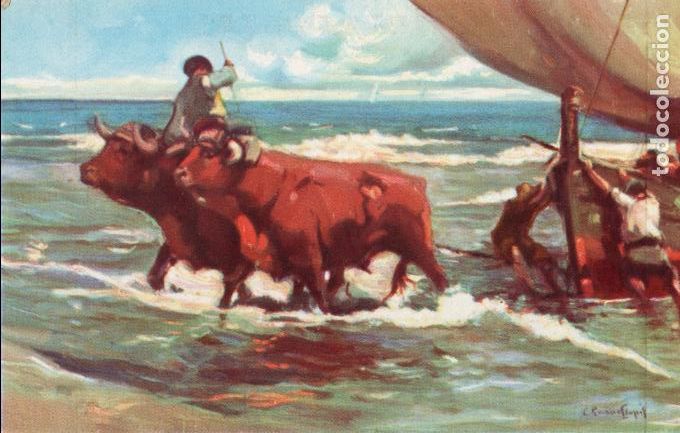 Postcards: BONITA POSTAL - VALENCIA - LA PESCA DEL BOU - C. RUANO LLOPIS