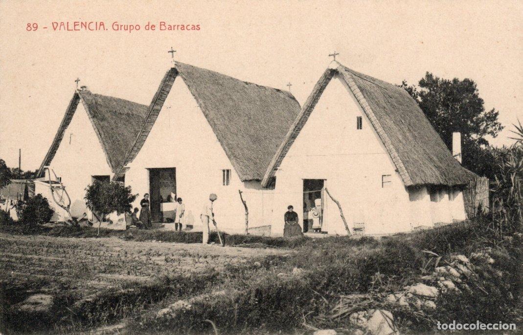 Cartes Postales: BONITA POSTAL - VALENCIA - GRUPO DE BARRACAS - FOTOTIPIA THOMAS