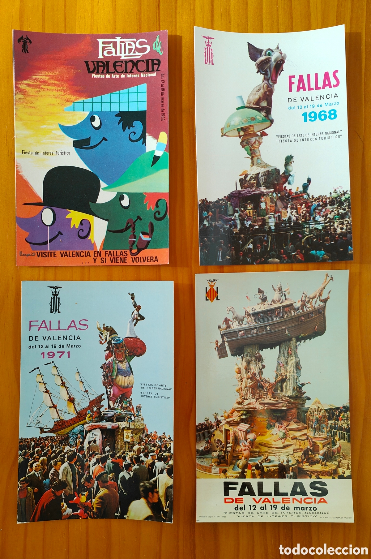 Postales: :::: L13 - LOTE DE CUATRO POSTALES FALLAS DE VALENCIA