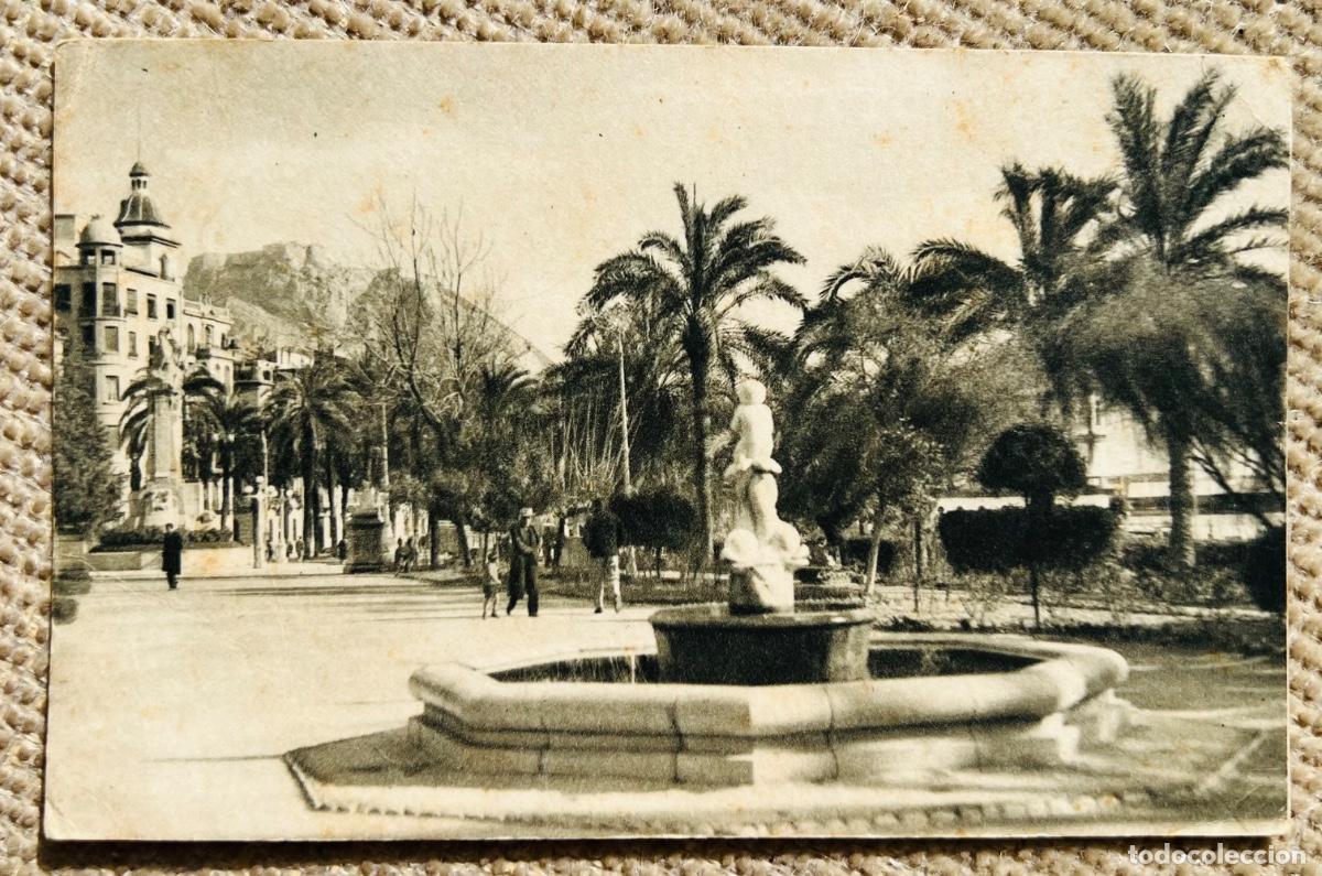 Postkarten: Postal de Alicante - Parque de Canalejas - Publicidad Hotel Cristina