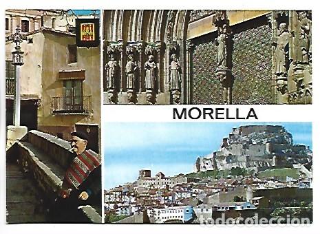 Postkarten: RINCON TIPICO - IGLESIA ARCIPRESTAL, PUERTA PRINCIPAL - VISTA PARCIAL.- MORELLA / CASTELLON