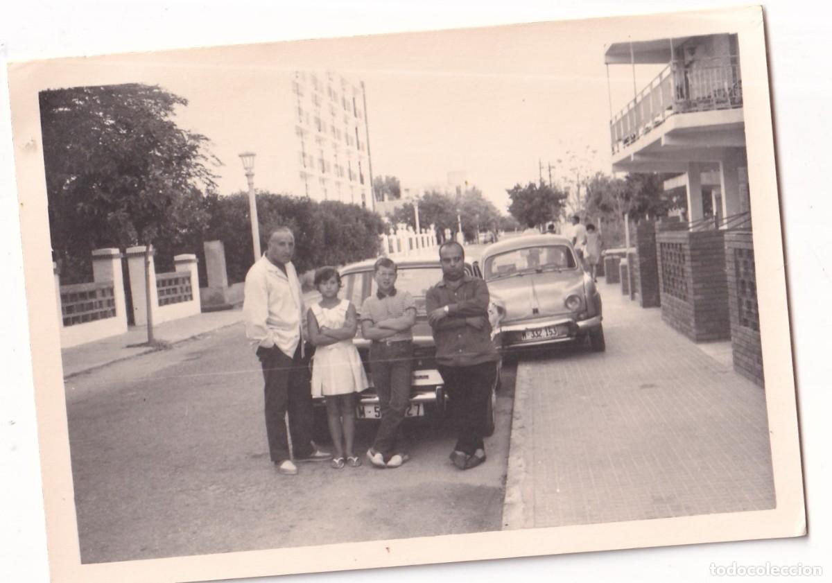 Postcards: Foto una calle con coches de &eacute;poca en J&aacute;vea. 10,50 x 7,50 cm