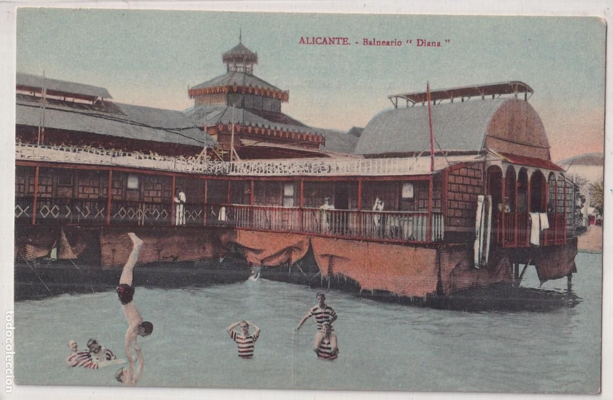 Postais: Alicante Balneario Diana. Editor Bazar Arca de Noe. Sin circular.