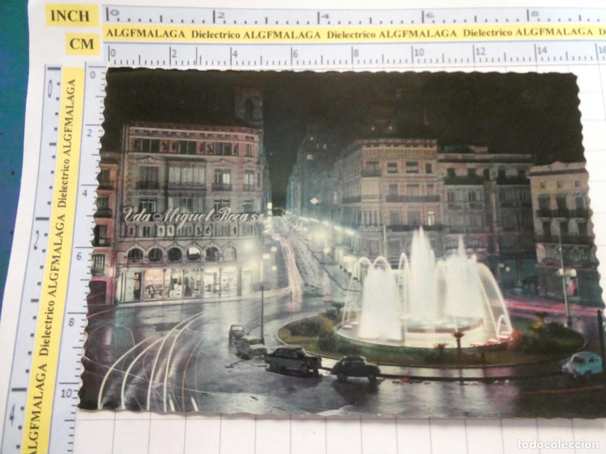 Postcards: POSTAL DE VALENCIA. A&Ntilde;O 1963. PLAZA DE LA REINA NOCTURNA 48 GARRABELLA. 2632