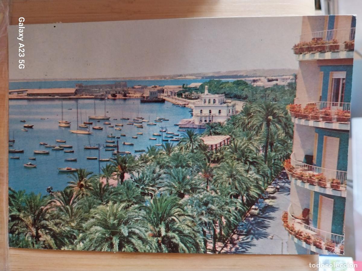 Postais: ALICANTE PUERTO Y EXPLANADA ED JUQUEMO 47 CIRCULADA A&Ntilde;O 1962 ANIMADA