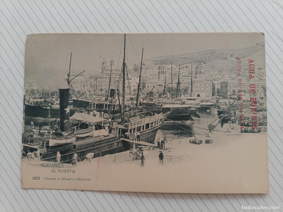 Postales: Alicante, dorso sin dividir. Hauser y Menet. Agua de Borines