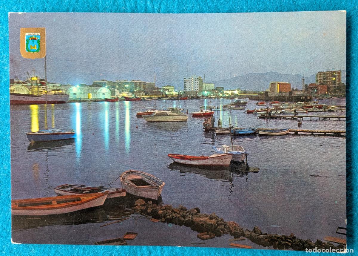 Postales: RW POSTAL GANDIA VALENCIA VISTA DEL PUERTO NOCTURNA P1833