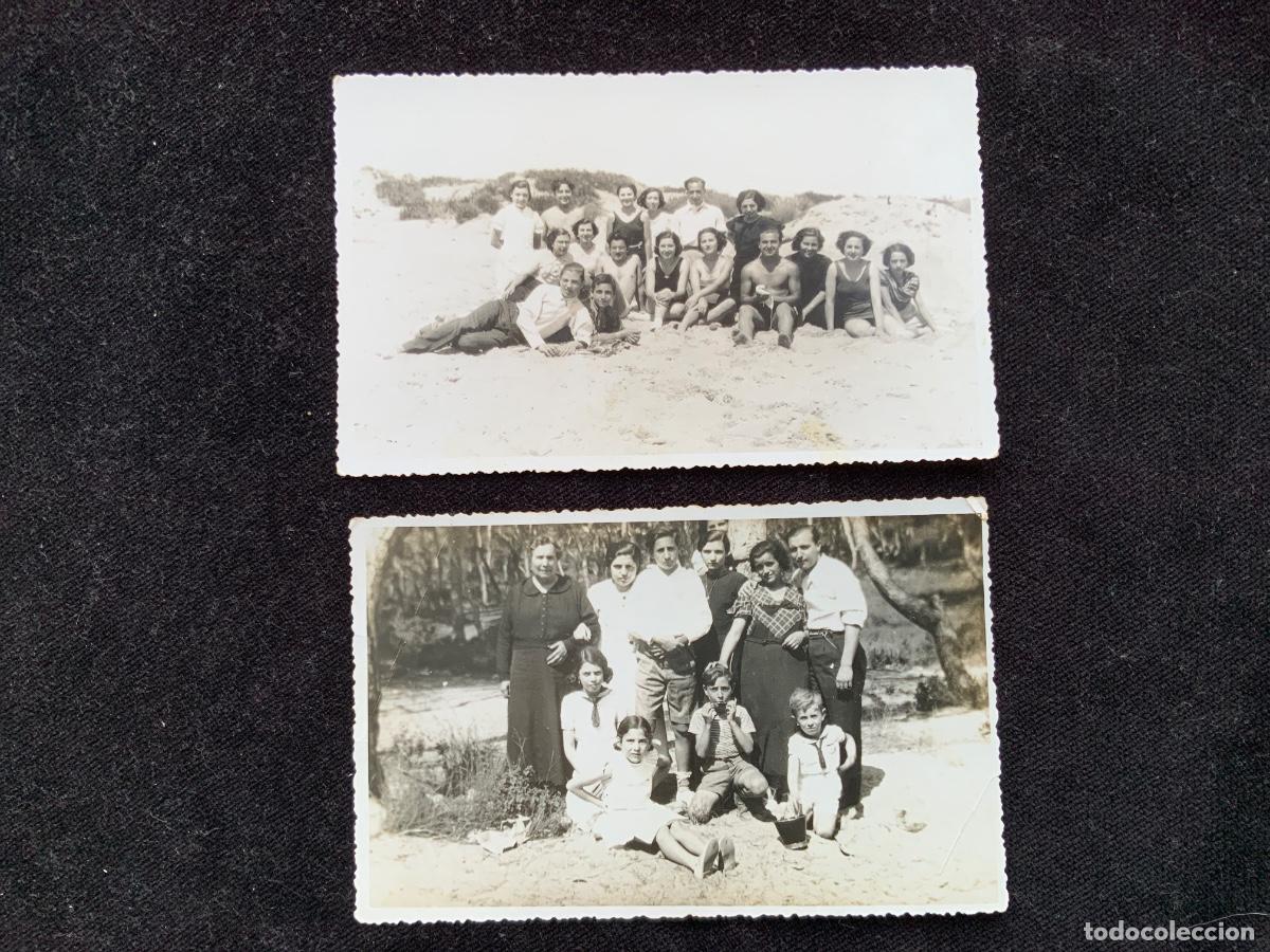 Postales: Lote de 2 postales fotograficas, playa y pinada del saler, valencia, 1935-1936.
