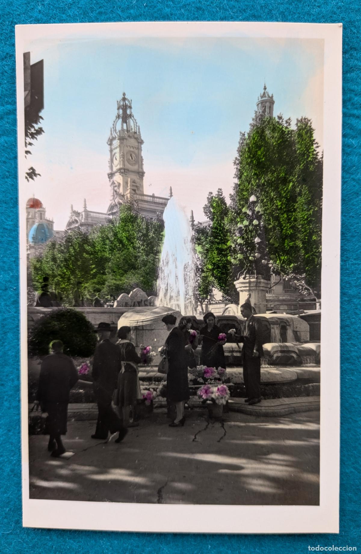 Postales: RW POSTAL VALENCIA PLAZA DEL CAUDILLO VENTA DE FLORES P1896