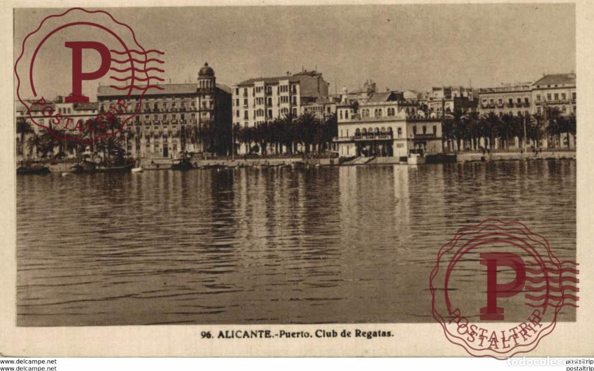 Postales: ALICANTE. PUERTO. CLUB DE REGATAS