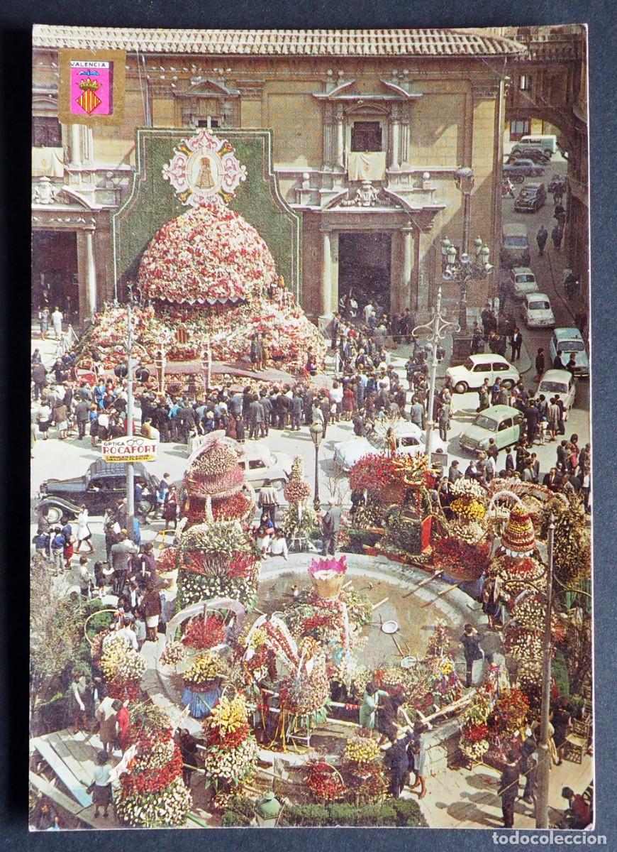 Postales: POSTAL DE VALENCIA: PLAZA DE LA VIRGEN, OFRENDA DE LA VIRGEN
