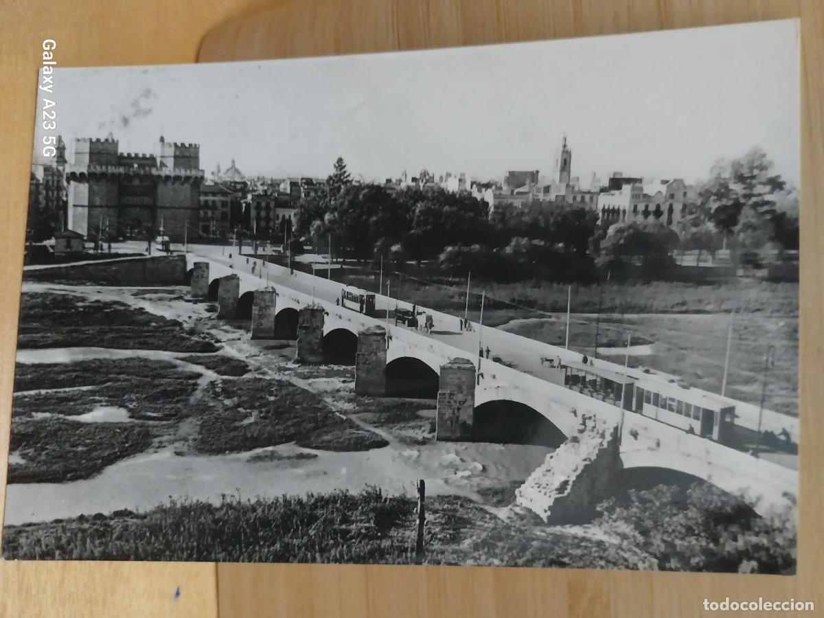 Postales: VALENCIA PUENTE TORRES DE SERRANOS ED JDP PENFEL 628 CIRCULADA A&Ntilde;O 1958