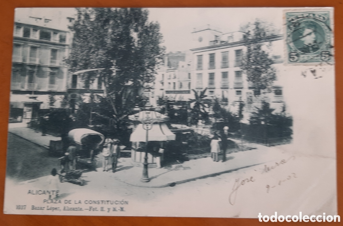 Postales: Postal Alicante. Plaza de la Constituci&oacute;n. Escrita y circulada. R18A