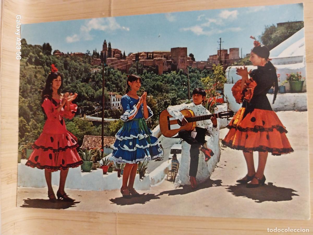 Postales: GRANADA SACROMONTE ED BEASCOA 1322 SC ORIGINAL TRAJES DE FLAMENCA BAILANDO