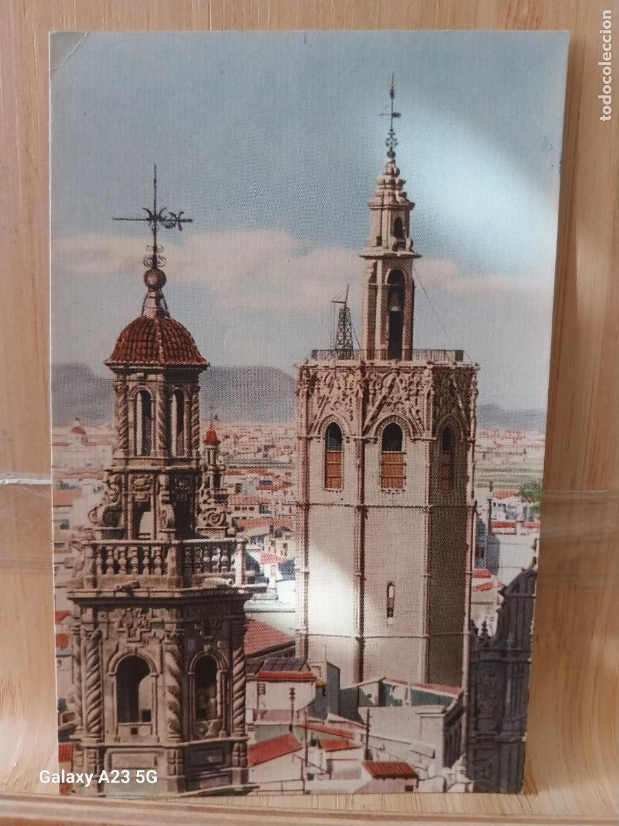 Postales: TORRES SANTA CATALINA Y MIGUELETE A&Ntilde;O 1955 VALENCIA ED JDP 1 ESCRITA ORIGINAL