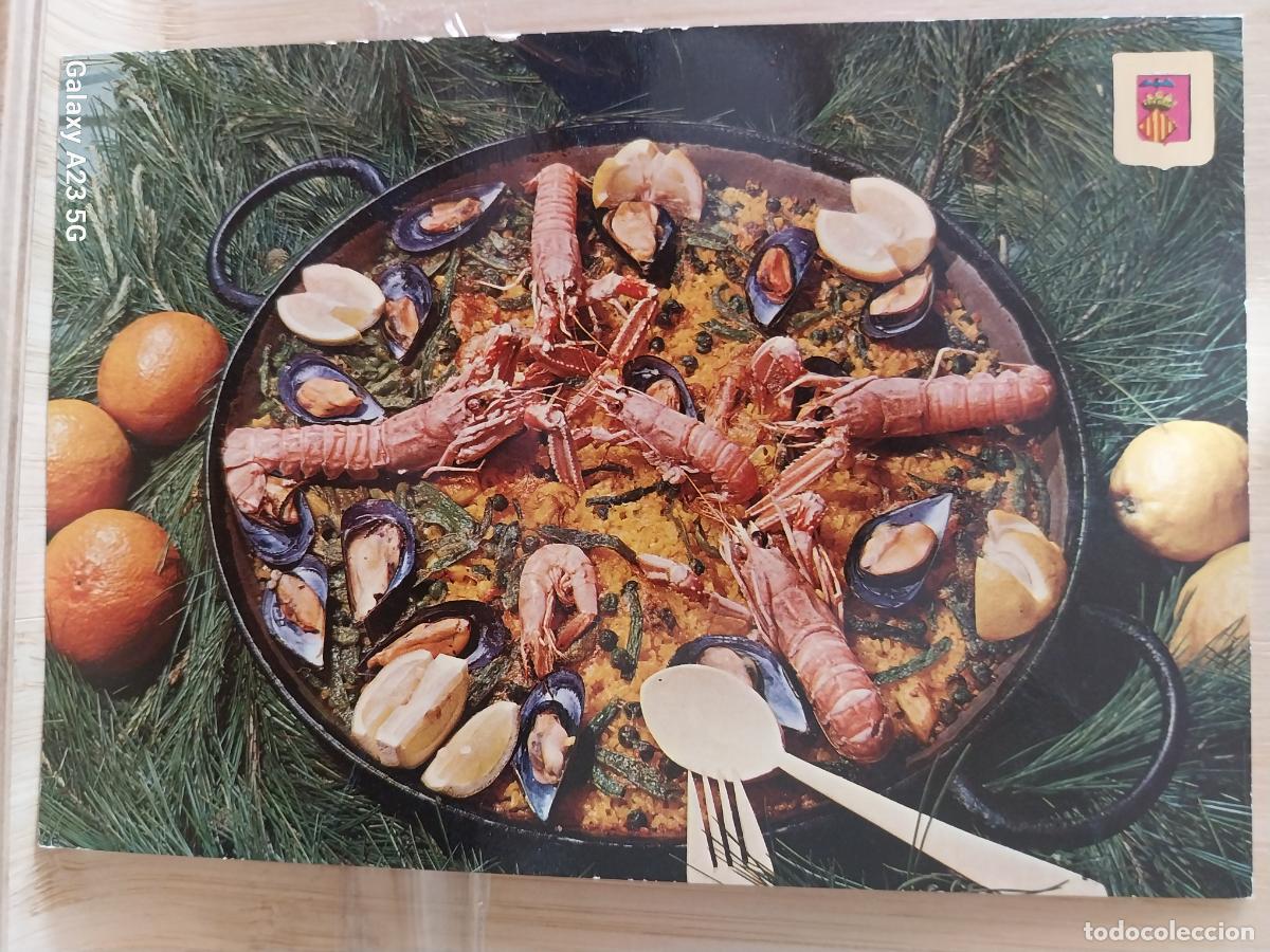 Postales: PAELLA VALENCIA ED FISA 1101 SC ORIGINAL ALIMENTACION ARROZ CIGALAS CITRICOS COMIDA