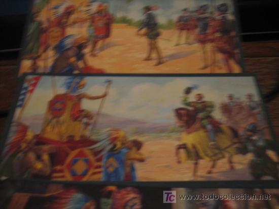 Postales: HERNAN CORTES COLECION DE 10  CROMOS - Foto 3