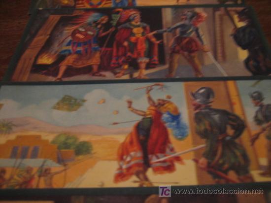 Postales: HERNAN CORTES COLECION DE 10  CROMOS - Foto 4