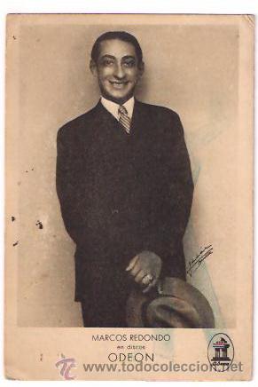Postales: MARCOS REDONDO, POSTAL DE DISCOS ODEON - Foto 1