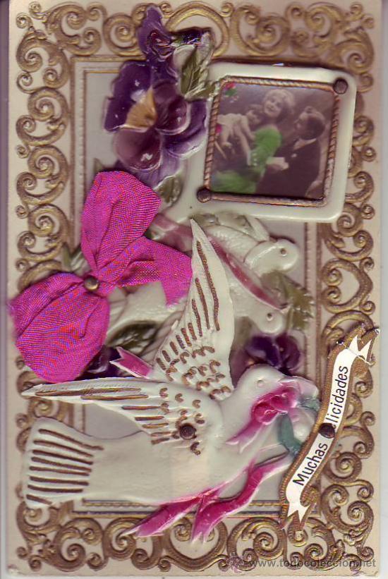 Postales: postal  con relieves - Foto 1