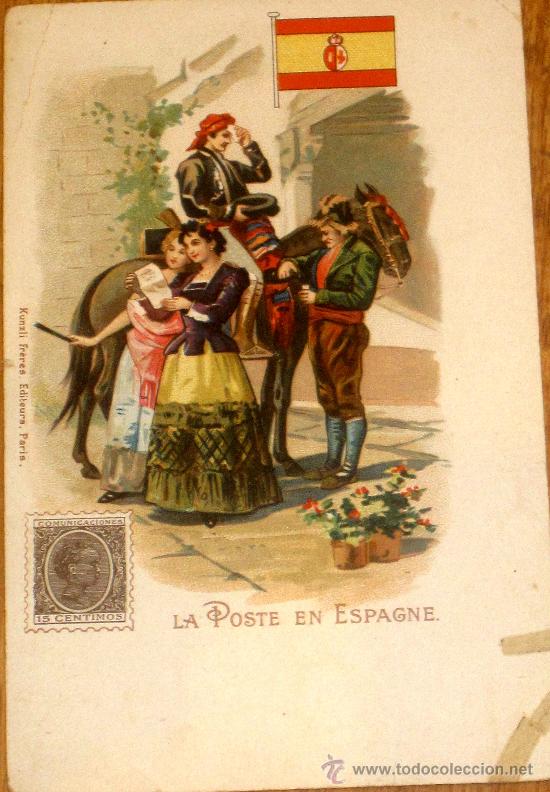 Postales: TARJETA POSTAL LA POSTE EN ESPAGNE - Foto 1