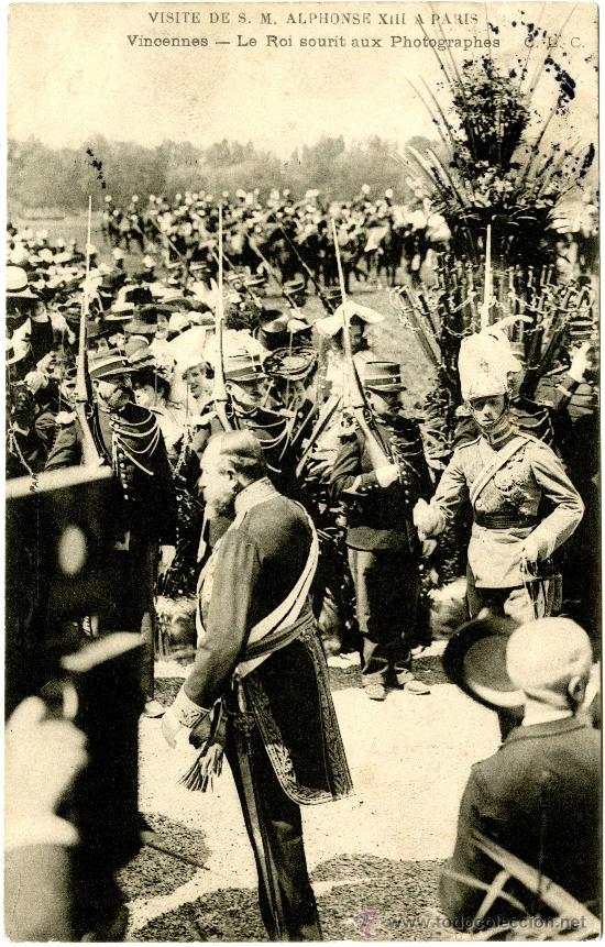 Postales: Visite de S. M. Alphonse XIII a Paris - Foto 1