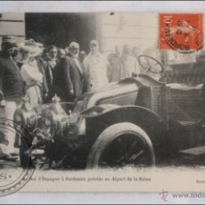 Cartoline: POSTAL - EL REY ALFONSO XIII EN BORDEAUX PRESIDE LA MARCHA DE LA REINA - CIRCULADA