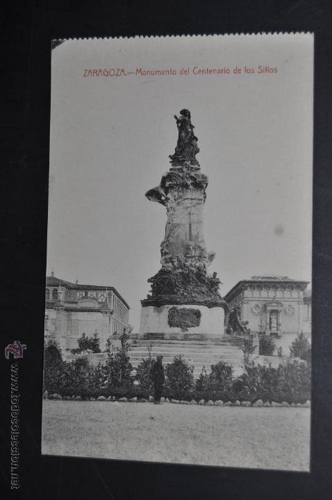 Postales: ANTIGUA POSTAL DE ZARAGOZA. MONUMENTO DEL CENTENARIO DE LOS SITIOS. SIN CIRCULAR - Foto 1