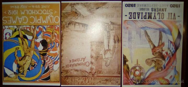 Postales: 3 Tarjetas postales conmemorativas de las olimpiadas - Foto 1