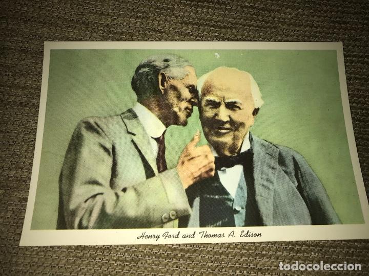 Postales: ANTIGUA POSTAL HENRY FORD Y THOMAS A EDISON - Foto 1