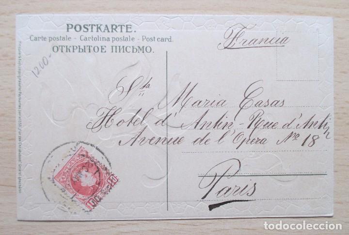 Postales: Tarjeta postal antigua en relieve - Foto 2