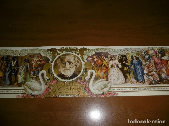 Postales: POSTAL TRIPLE DEL CENTENARIO DE VERDI - Foto 4