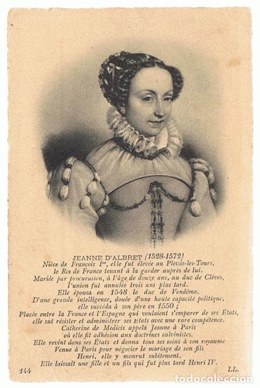 Postales: POSTAL JEANNE D&acute;ALBERT ( 1528 - 1572) - Foto 1