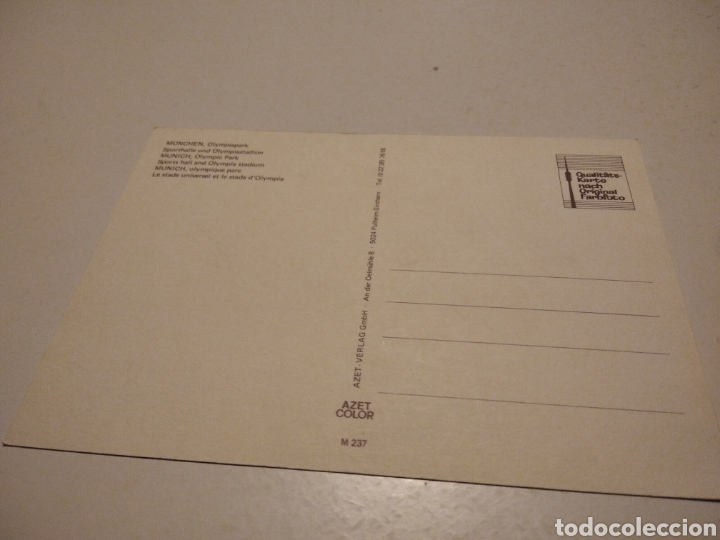 Postales: Postal Munich sede ol&iacute;mpica - Foto 2