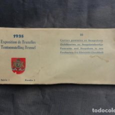 Postales: TALONARIO DE 10 POSTALES EXPOSICIÓN BRUSELAS 1935. SERIE 1.. Lote 247774855