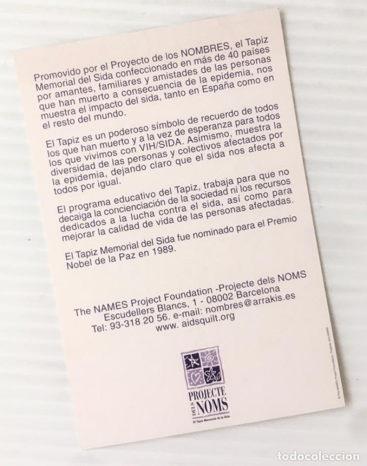 Postales: POSTAL PROJECTE DELS NOMS. SIDA. - Foto 2