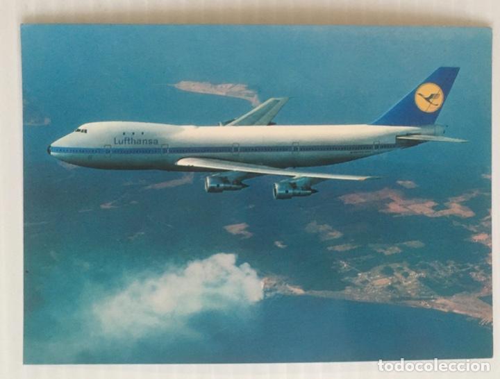 Postales: POSTAL BOEING JET 747. LUFTHANSA. - Foto 1