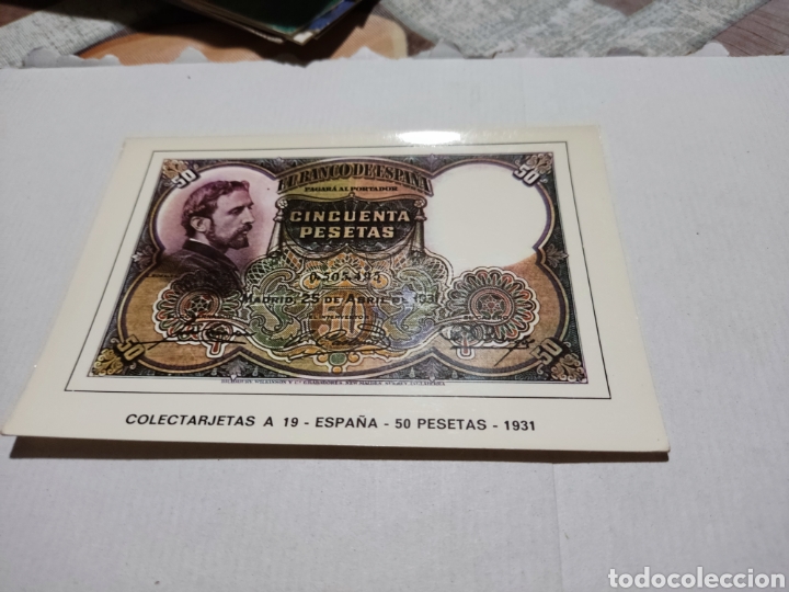 Postales: Postal tema billetes Espa&ntilde;a - Foto 1
