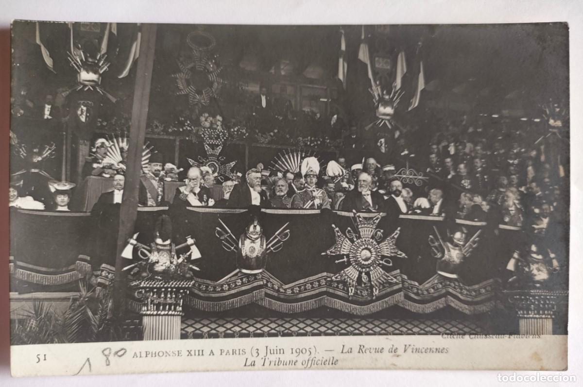 Postales: ALFONSO XIII EN PARIS - Foto 1