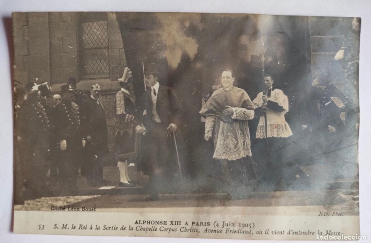 Postales: ALFONSO XIII EN PARIS - Foto 1